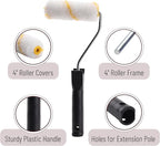 Bates- Paint Tray Set, Paint Roller Kit, 4 Inch Roller Kit, Small Roller Brush - Image 3