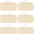 Patelai 10 Pcs Unfinished Hanging Wood Sign 9.8 x 3.9 Inch Rectangle Blank by Patelai