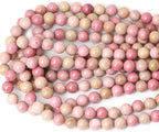35PCS 10mm Natural Rhodochrosite Gemstone Smooth Round Loose Beads - Image 3