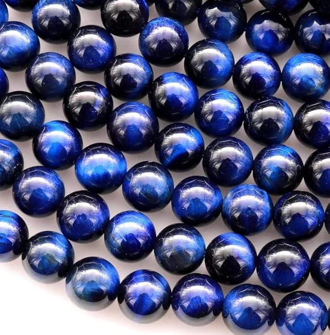 Zenkeeper 116 Pcs Blue Tiger Eye Beads by Zenkeeper