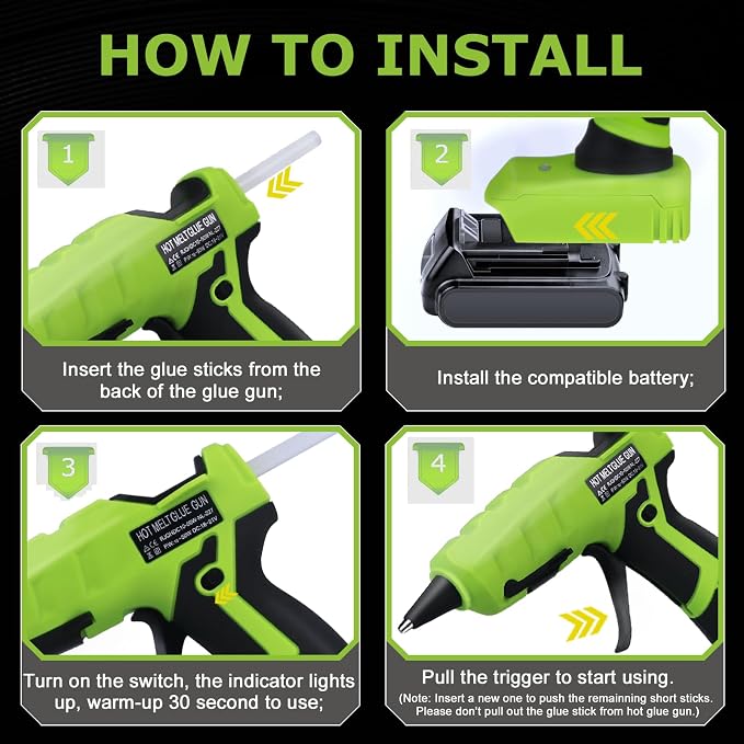 Cordless Hot Glue Gun for Black+Decker, Suitable for Black+Decker 20V MAX - Image 3