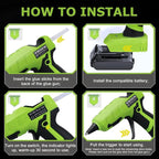Cordless Hot Glue Gun for Black+Decker, Suitable for Black+Decker 20V MAX - Image 3