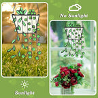 Lewondr Plant Stained Glass Window Hanging, Handcrafted Stained Glass Panels - Image 5