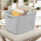 Sterilite 6-Pack Tall Weave Basket, Woven Plastic Storage Baskets - Image 5