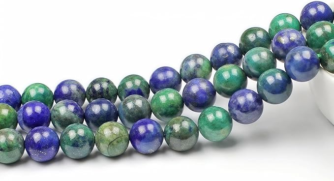 MJDCB 5A Natural Phoenix Lapis Lazuli Round Loose Beads - Image 3