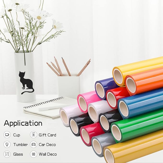 Matt Black Permanent Adhesive Vinyl Roll - Image 2