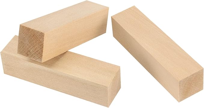JAPCHET 24 Pieces 4 x 1 x 1 Inch Basswood Carving Blocks, Natural Wood Carving - Image 5