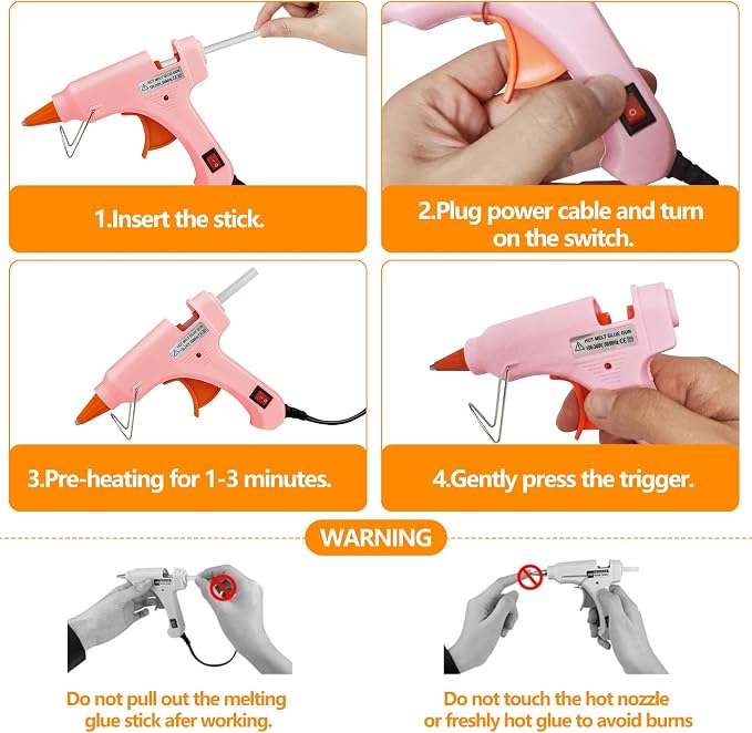 Mini Hot Glue Gun Kit 8 Pieces Hot Melt Gun Crafts - Image 4