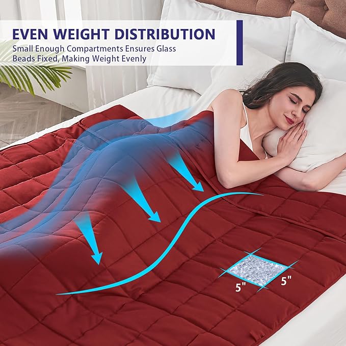 yescool Weighted Blanket for Adults Cooling Heavy Blanket for Sleeping Perfect - Image 2