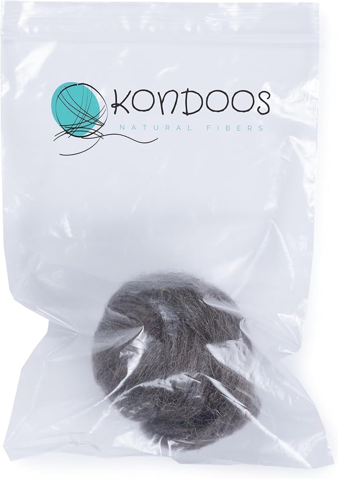 Kondoos Natural Wool roving, 2 OZ. Best Wool - Image 2