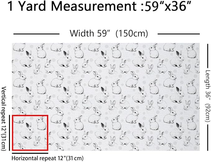 Erosebridal Rabbit Flannel Fabric by The Yard Polkadots Soft Not Stretchy Decor - Image 2