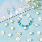 PandaHall 80Pcs Pearl Pendant Connectors, 8 Style Irregular Pearl Bead Links - Image 5