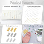 400 PCS 30mm 50mm 70mm Mixed Length Eye Pins - Image 3