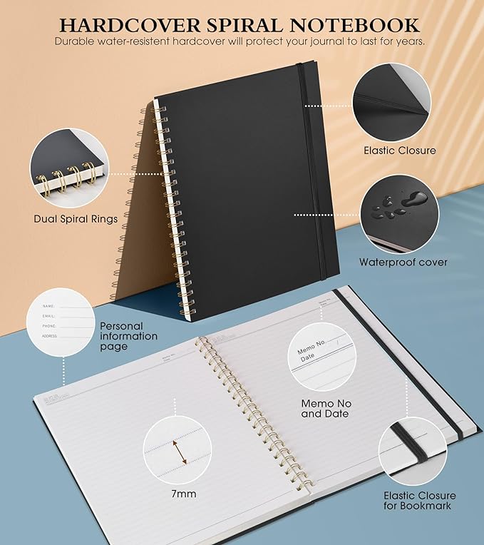 Spiral Notebook Journal 8.5” x 11”, A4 Large Notebooks - Image 3