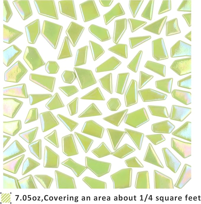 Youway Style Iridescent Green Glass Mosaic Tiles - Image 6