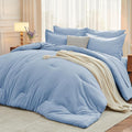 MUXHOMO 7 Pieces California King Comforter Set, Soft Bed in a Bag Cal King Size by MUXHOMO