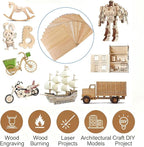 Basswood Plywood Sheets, 12 x 12 in, 1.5 mm, 6 Pack | Smooth unfinished wood - Image 2