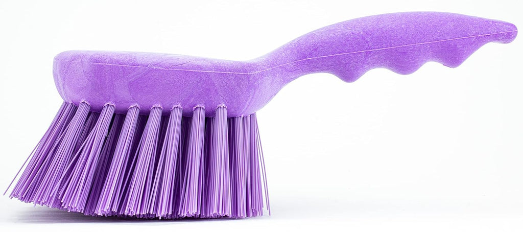 SPARTA 40541EC68 Plastic Scrub Brush, Utility Brush, Kitchen Brush With Hanging Hole For Cleaning, 8 Inches, Purple