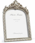 Cuspin 8x10 Sliver Picture Frame, Vintage Ornate Arched Photo Frame by Cuspin