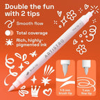 ARTISTRO 5 White Acrylic Paint Markers - Image 2