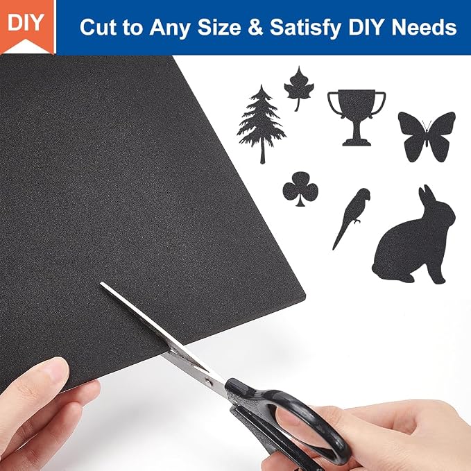 BENECREAT 6 Pcs 5mm Thick Self Adhesive Foam Sheet 8.3x11.8 Inch Black Non-Slip - Image 3