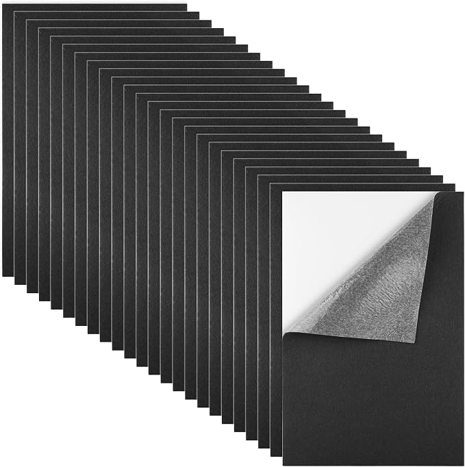 Morcheiong 24 Pcs Self Adhesive Felt Sheet Soft Felt Sheets by Morcheiong