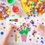CCINEE 1218 Pcs Foam Stickers 7 Colors Self Adhesive Foam Shapes Sticker - Image 5