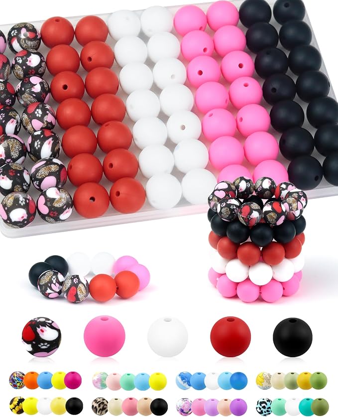 100PCS FIVEIZERO Silicone Beads by FIVEIZERO
