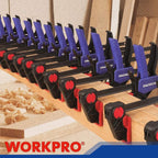 WORKPRO Bar Clamps for Woodworking, 6-Inch and 12-Inch Wood Clamps Set - Image 8