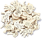 200 Pcs Unfinished Wooden Bird Cutouts Wood Animals Shapes Blank Wood Slices - Image 8