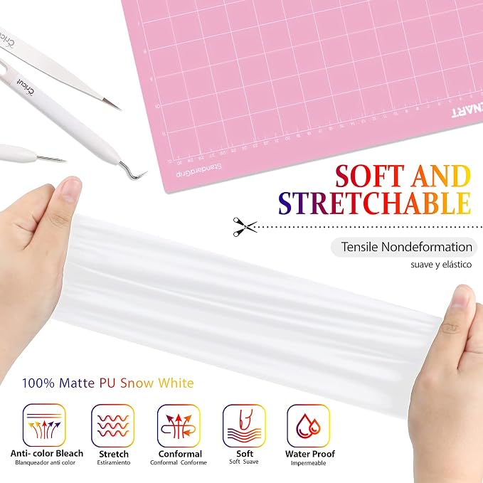 TransWonder Heat Transfer Vinyl White- 12 x 25ft Iron on Vinyl - Image 2