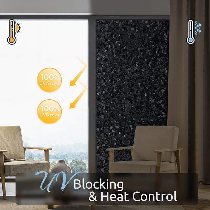 rabbitgoo Total Blackout Window Privacy Film, Sun Light Blocking Privacy Window - Image 4