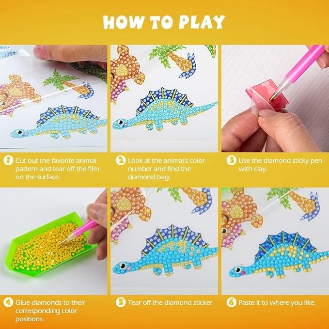 Labeol Diamond Art Kits for Kids Boys and Girls Ages 6-8-10-12 Easy to DIY - Image 3