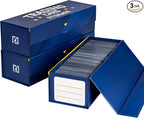 HOMEXPRO Easy Fold Trading Card Storage Box Magnetic Lid | Toploader Storage by HOMEXPRO