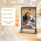 Acrylic Sign Holder 4X6 Black Picture Frame Double-Sided -6 Pack | Sign Stand - Image 6