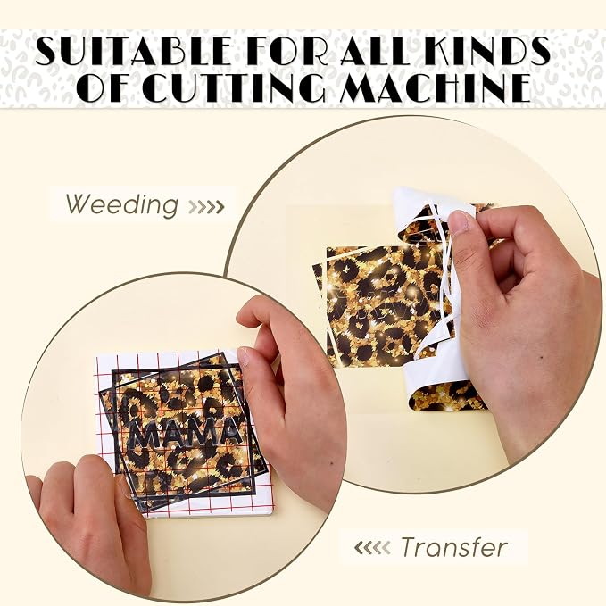 Tintnut Leopard Permanent Vinyl 8 Sheets 12x10in Golden Adhesive Vinyl | - Image 3