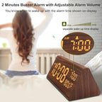 DreamSky Wooden Digital Alarm Clock - Image 4