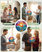 Acrylic Puzzle Suncatcher, Lunar Waves Sun Catcher - Image 4