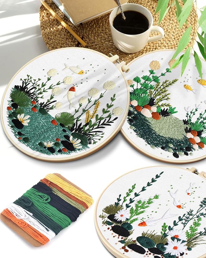TINDTOP 5 Pack Embroidery Kit for Adult, Embroidery DIY Starter Kit | - Image 7