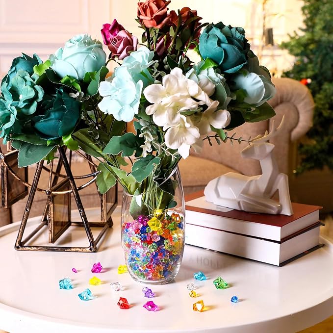 Syhood 570 Pcs 5 Sizes Multicolor Fake Acrylic Gems Crushed Ice Rocks Plastic - Image 5