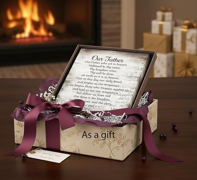YOXORDQ Our Father Prayer Canvas Wall Art-Canvas Wrapping 16x24in | Christian - Image 7