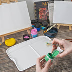 DUGATO Rectangular Plastic Paint Palette, 13.8 x 9 in | 3 Large Mixing Wells - Image 8
