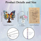 Butterfly Gifts for Women, Acrylic Butterfly Suncatcher Faux Stained Glass - Image 3