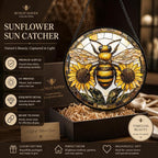 Yellow Bee Sunflower Acrylic Suncatchers - Image 2