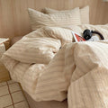 mixinni Retro Striped Duvet Cover Set Queen Size by mixinni
