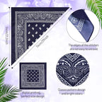 100 Pack Bandanas Unisex Paisley Bandanas Bulk Multi Purpose Cowboy Head Wrap - Image 4
