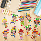 60pcs Circus Theme Cutouts Clown Juggling Bulletin Board Decorations Carnival - Image 4