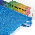 HTVRONT Royal Blue Glitter HTV- 10” x 5ft Royal Blue Glitter Iron On Vinyl | by HTVRONT