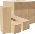 MUKCHAP 12pcs 6 x 2 x 2 Inch Basswood Carving Blocks, Unfinished Wood Block by MUKCHAP