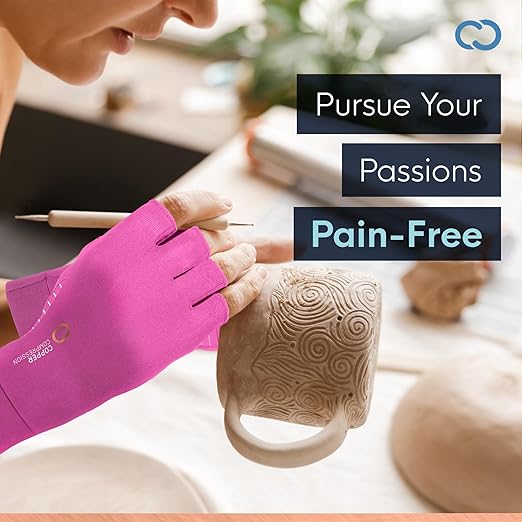 Copper Compression Arthritis Gloves | Fingerless Arthritis Carpal Tunnel Pain - Image 2